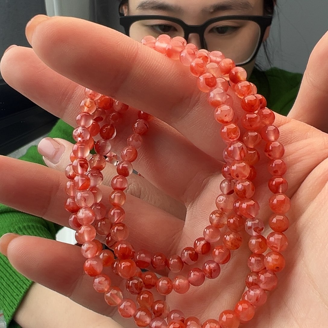 南红玛瑙手链未镶嵌