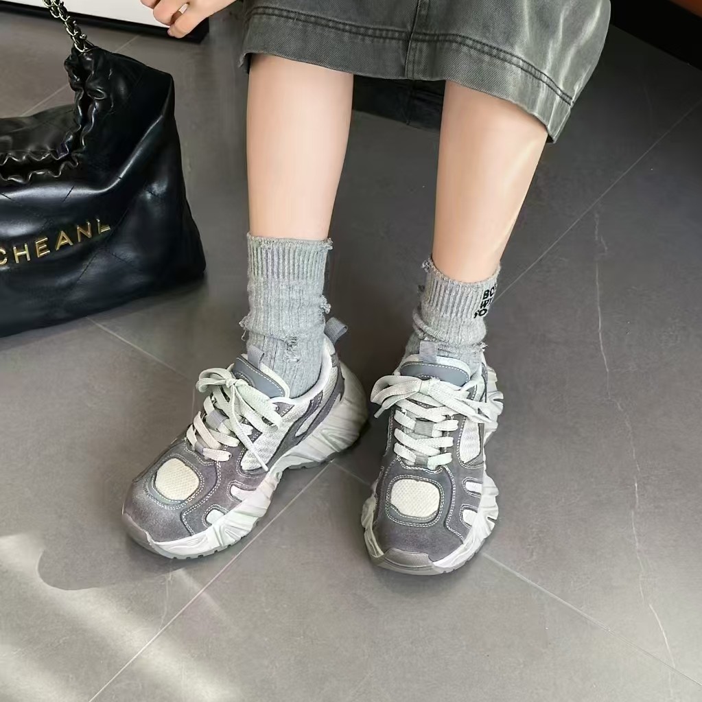 子锦服饰潮流时尚女士四季款老爹鞋网面