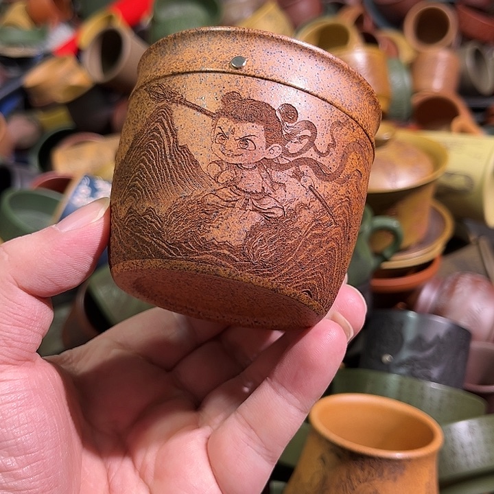 紫砂茶杯全手工紫砂主人杯