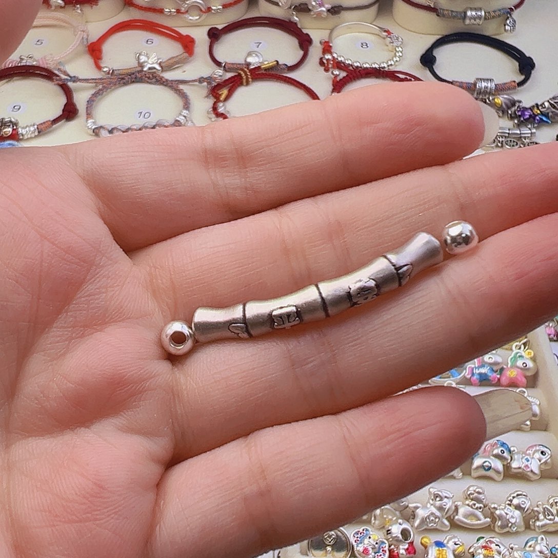 吊坠足银弯管手编