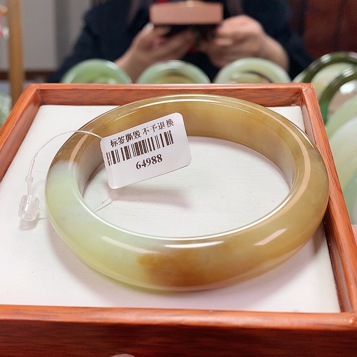 和田玉手镯未镶嵌56-57