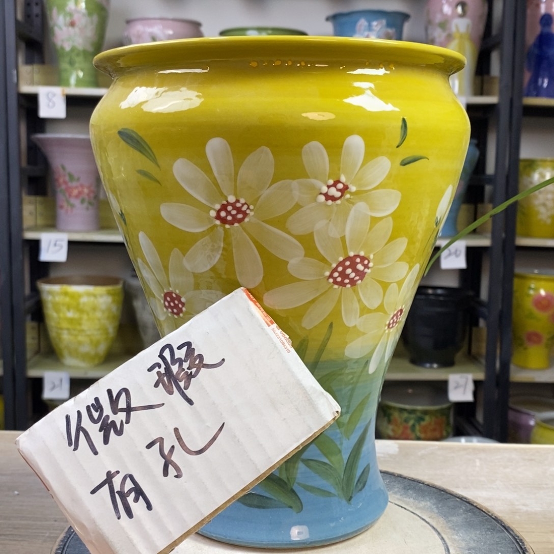 景德镇手工手绘陶瓷花盆