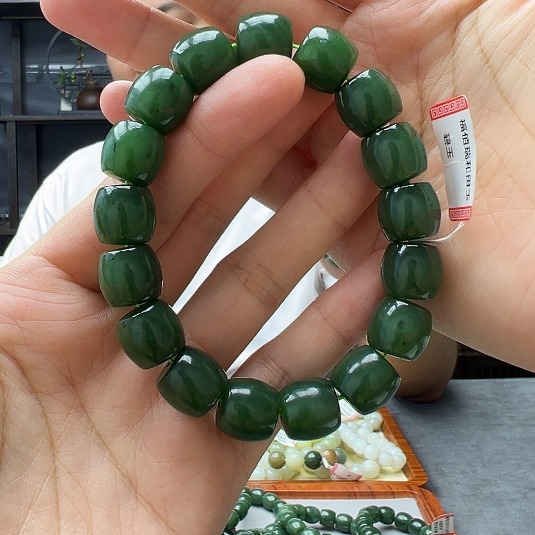 手链未镶嵌和田玉13碧玉