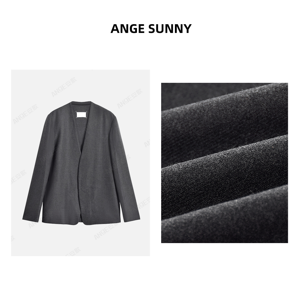 曲阳 ANGE SUNNY【MM6无领羊毛外套】"极简主义"定纺西装外套