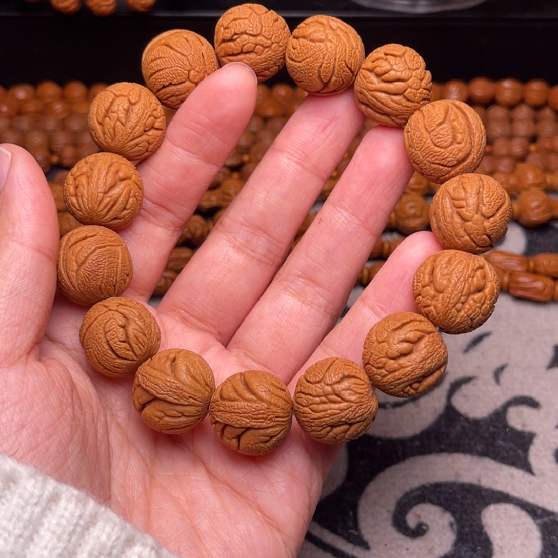 手串桃核龙纹龙珠18