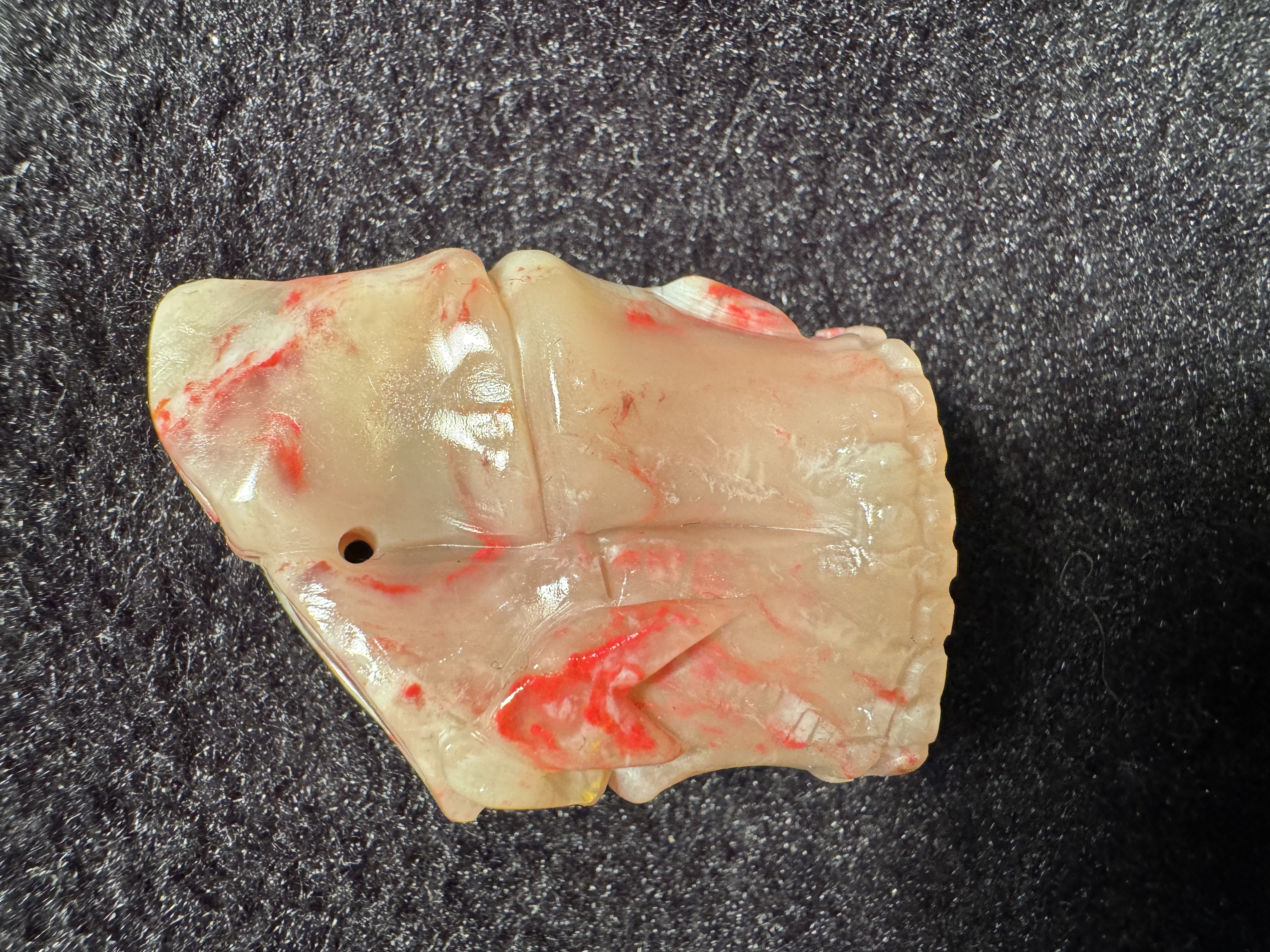 巴林鸡血石小挂件