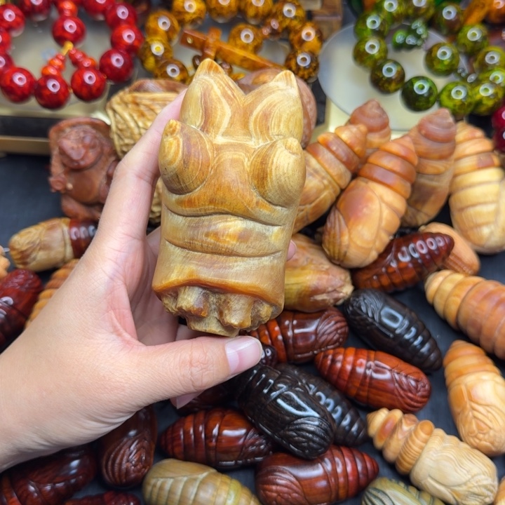 松木琥珀木文玩手串