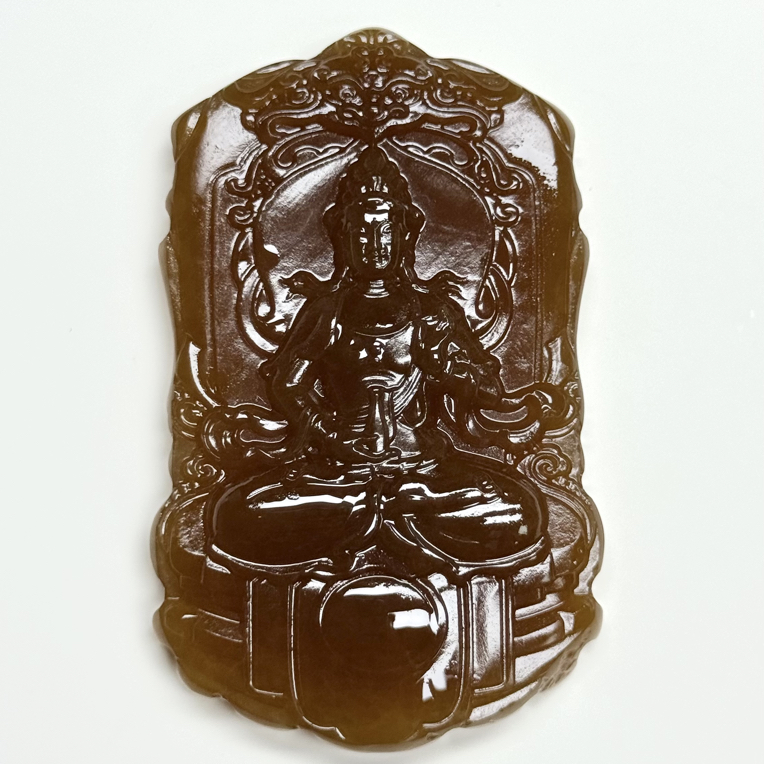 新疆糖料坐莲观音吊坠多样    76号