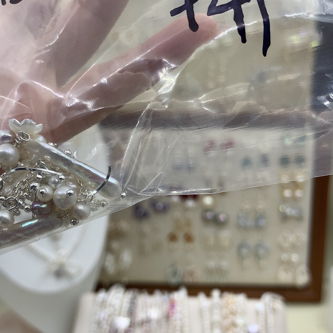 银S925镶嵌淡水珍珠耳饰