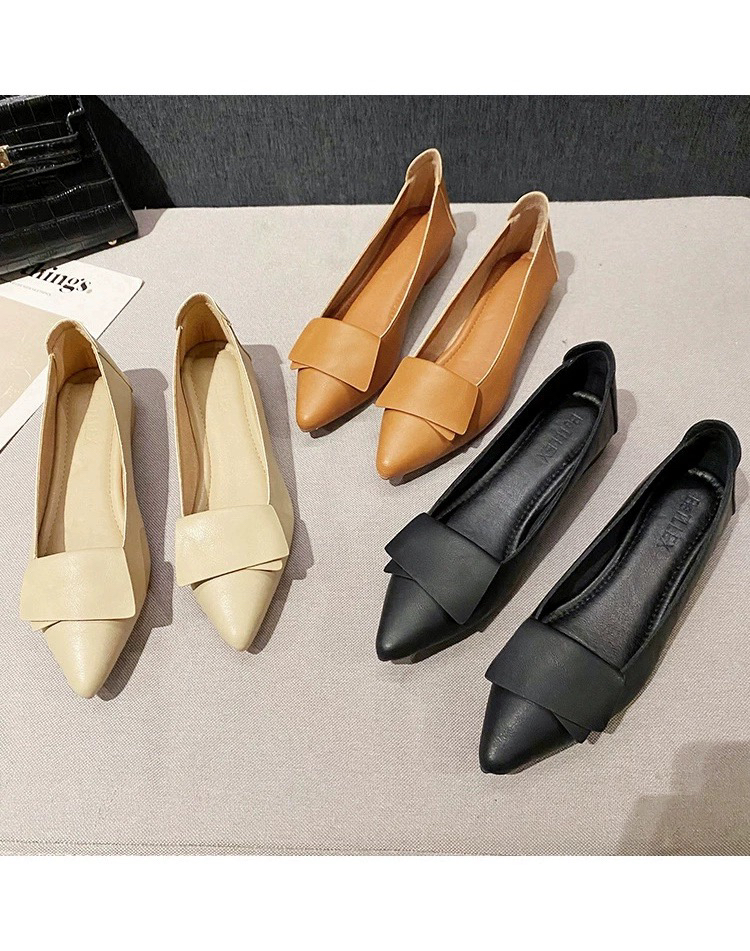 真皮牛皮尖头308跟高2.5-3.5-4.5软皮软底舒适女单鞋通勤工作鞋