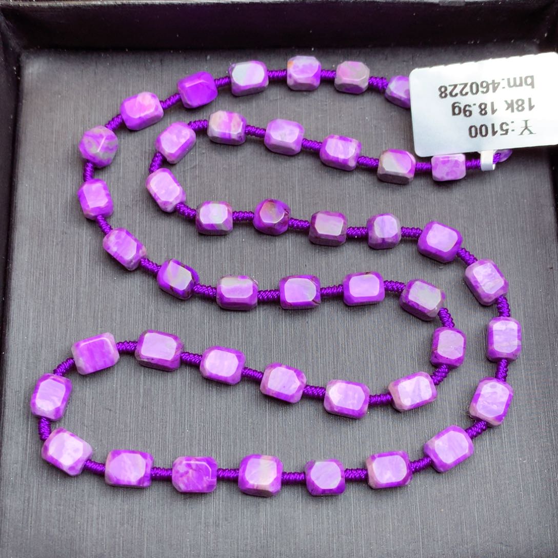 18K金镶嵌苏纪石（舒俱来）项链