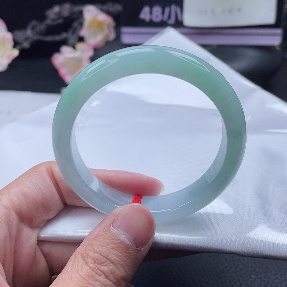 翡翠未镶嵌手镯手镯54.1