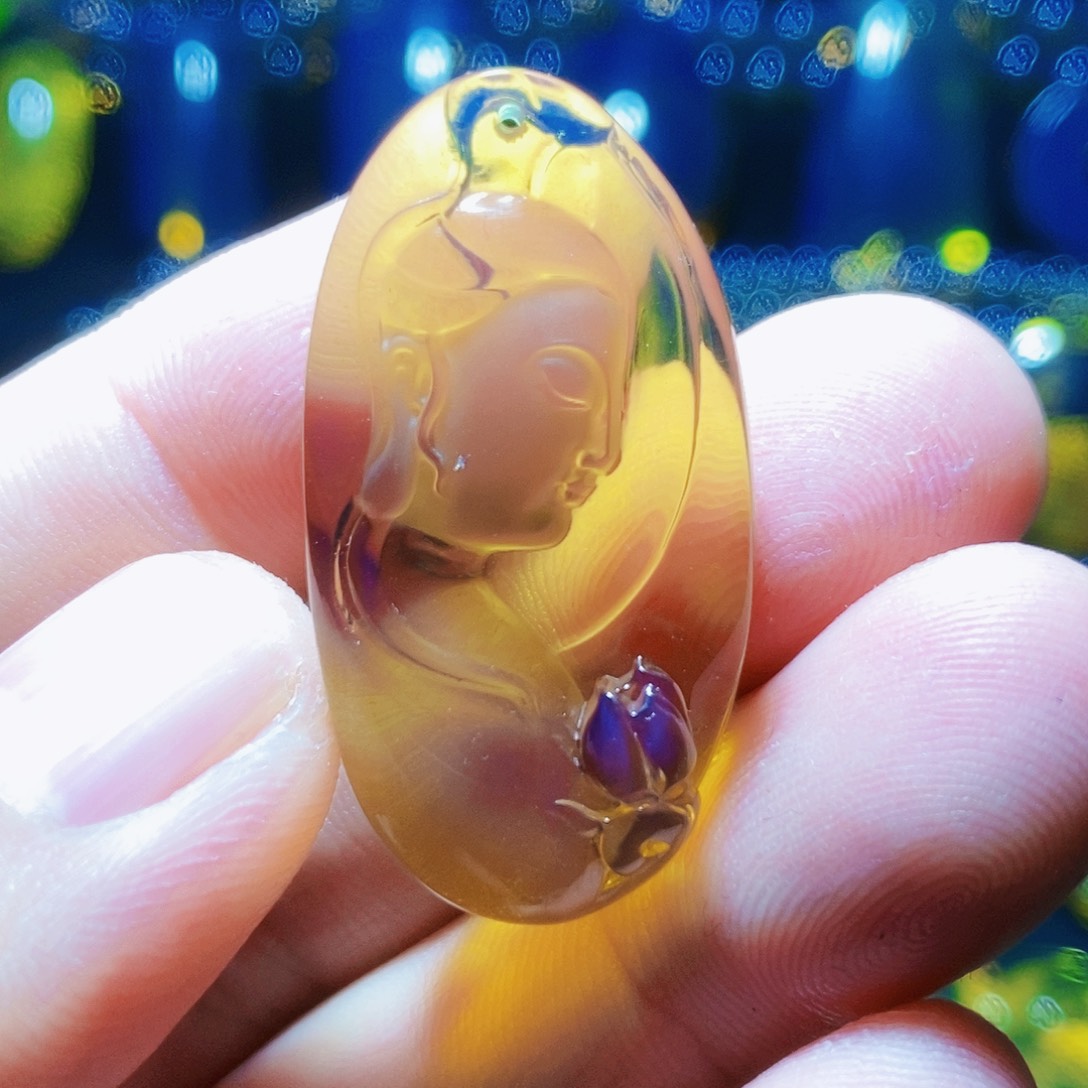 【闪购商品】蓝珀颈饰未镶嵌蓝珀吊坠