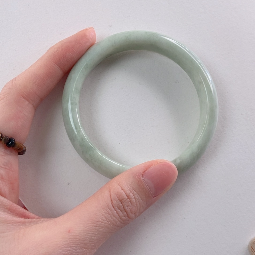 蓝田玉（蛇纹石化大理石玉）手镯未镶嵌默*