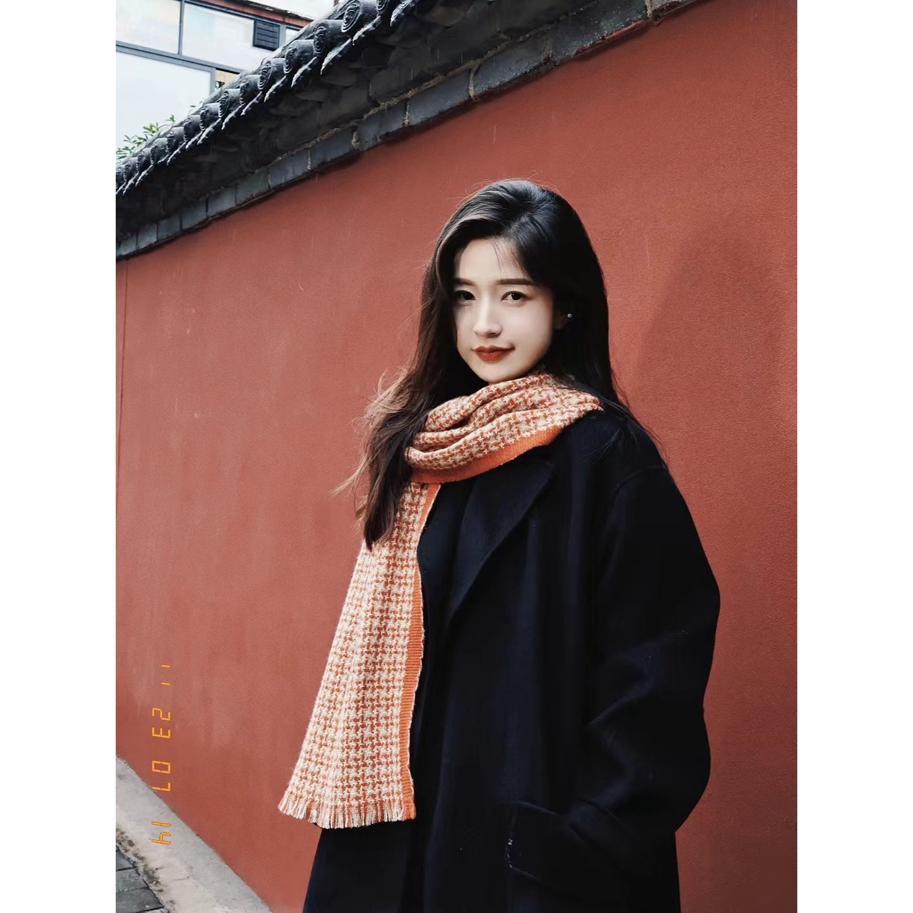 GIRDEAR/哥弟【迷人赫本】秋冬热力感深木黑新款双面尼大衣2025外套