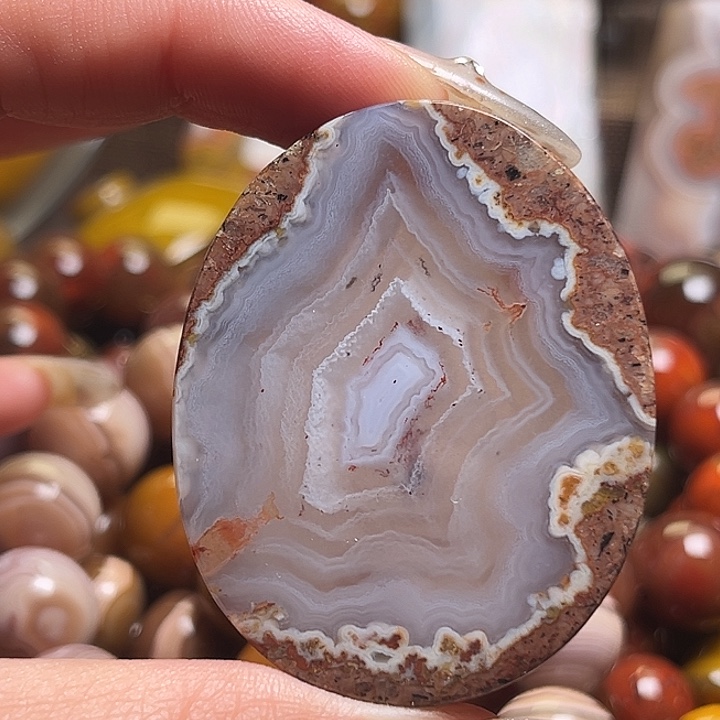 玛瑙/玉髓未镶嵌吊坠