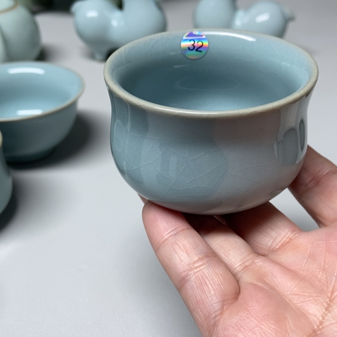 花***菜微瑕支钉元宝杯32无礼盒