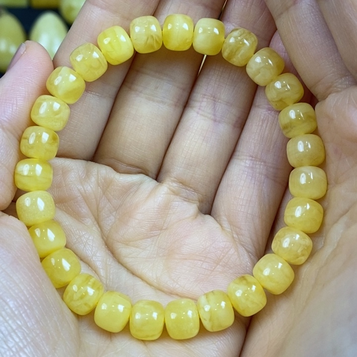 蜜蜡手链未镶嵌天然原矿假一赔十