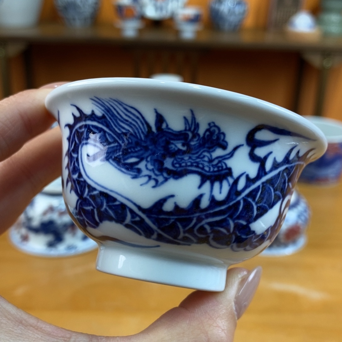 手绘现代茶具非古董