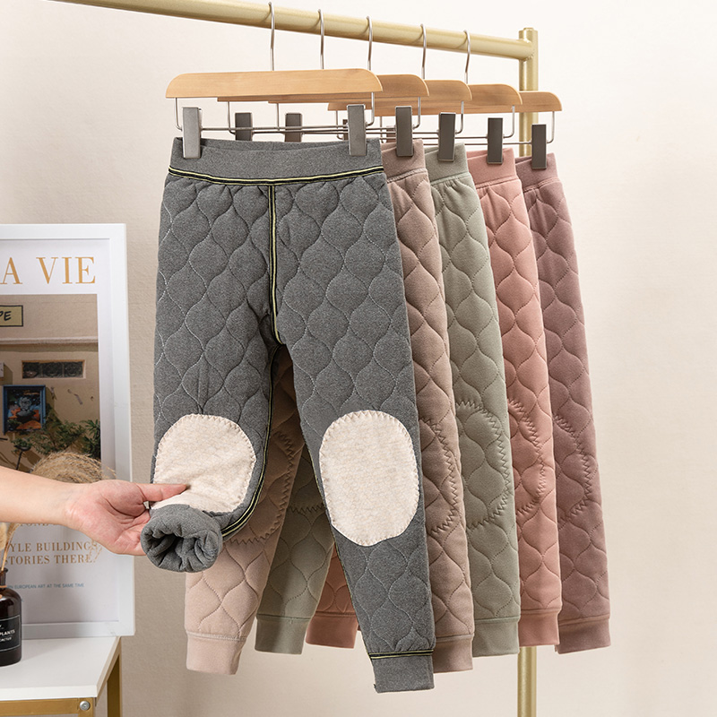 【现货】儿童校服神器内穿长裤三层加厚保暖裤夹棉儿童秋裤蚕丝棉裤