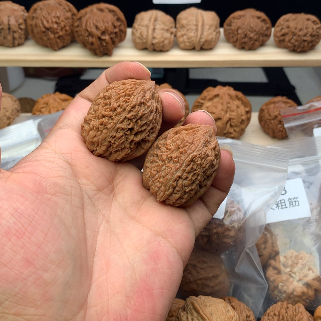 文玩核桃把件34尺全品无修大蒜头