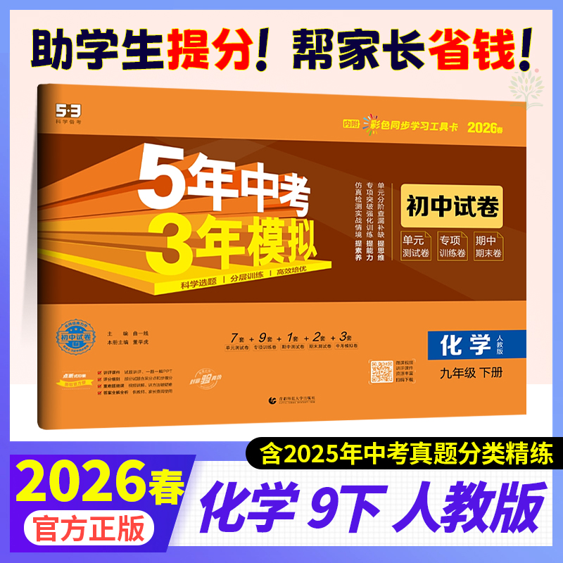 2026春新版53五年中考三年模拟同步单元试卷九年级下册化学人教版