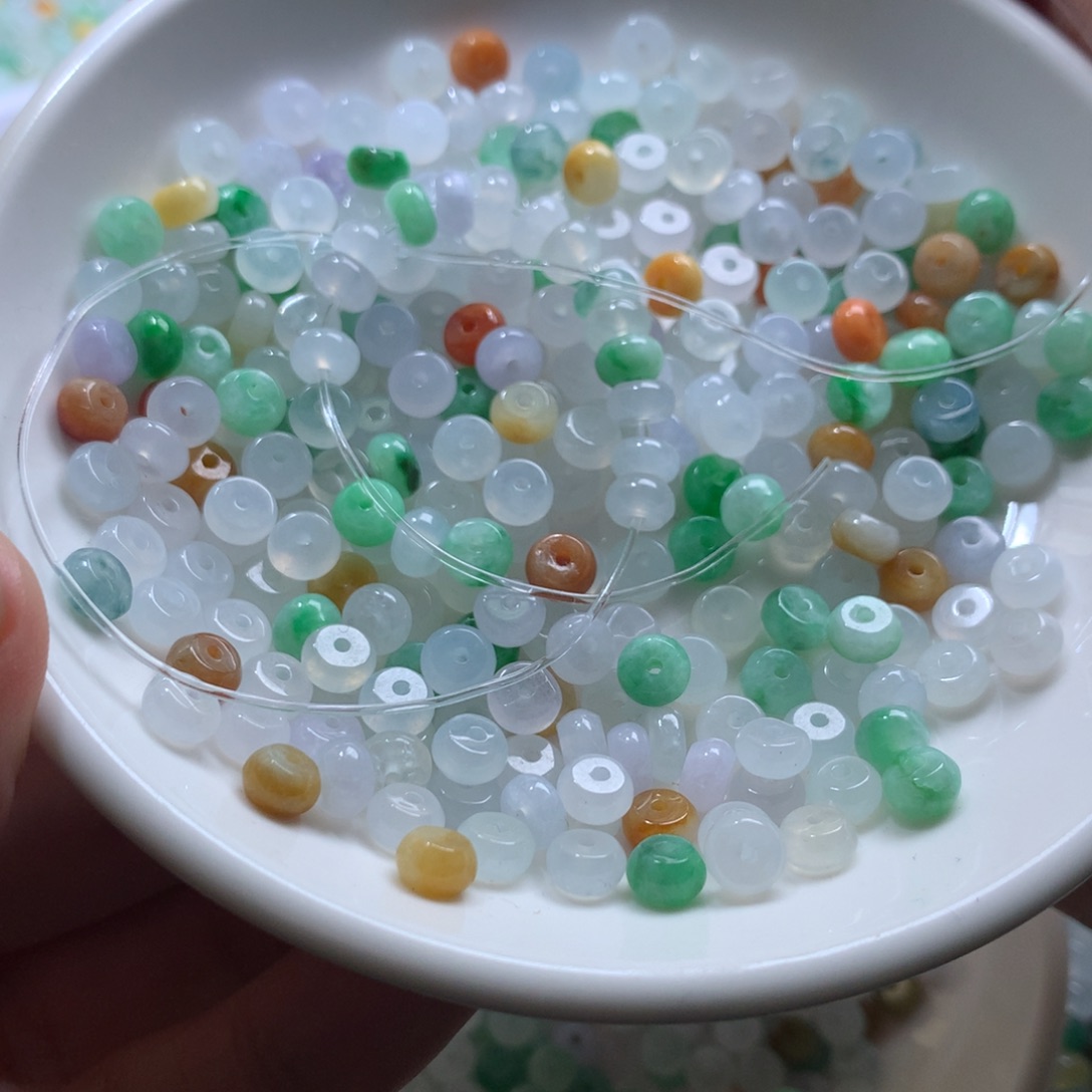 散珠翡翠翡翠散珠多样性发货10颗卡5.4大小