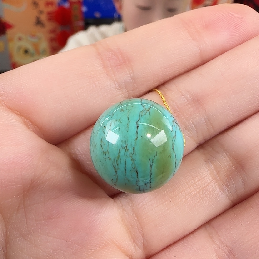 绿松石未镶嵌珠宝奇石17mm+