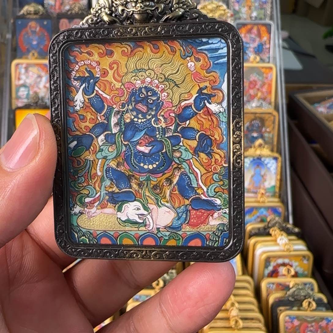 吊坠泓*大黑天唐卡艺术