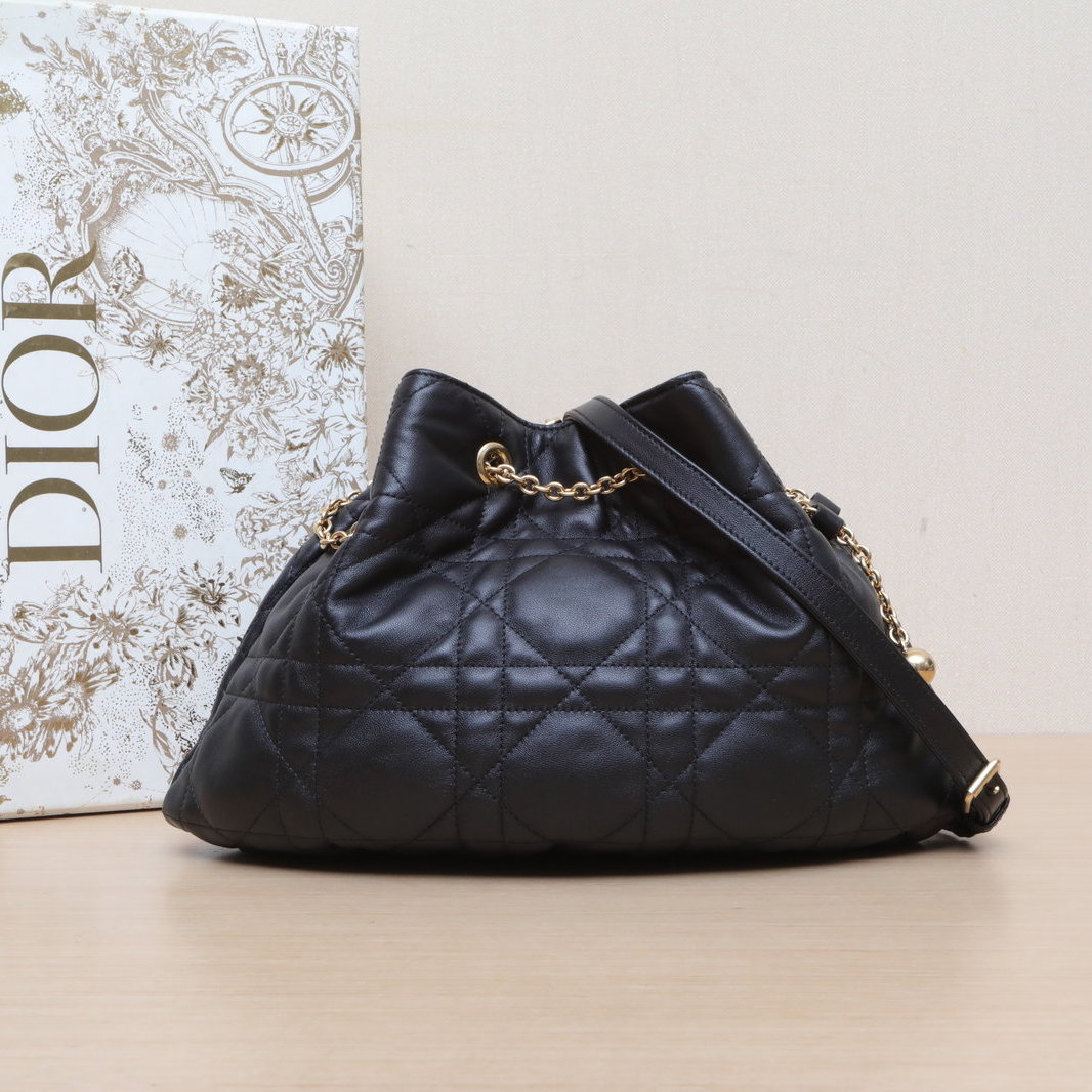 99新 DIOR/迪奥 【娇】 黑色单肩包2023水桶包401113