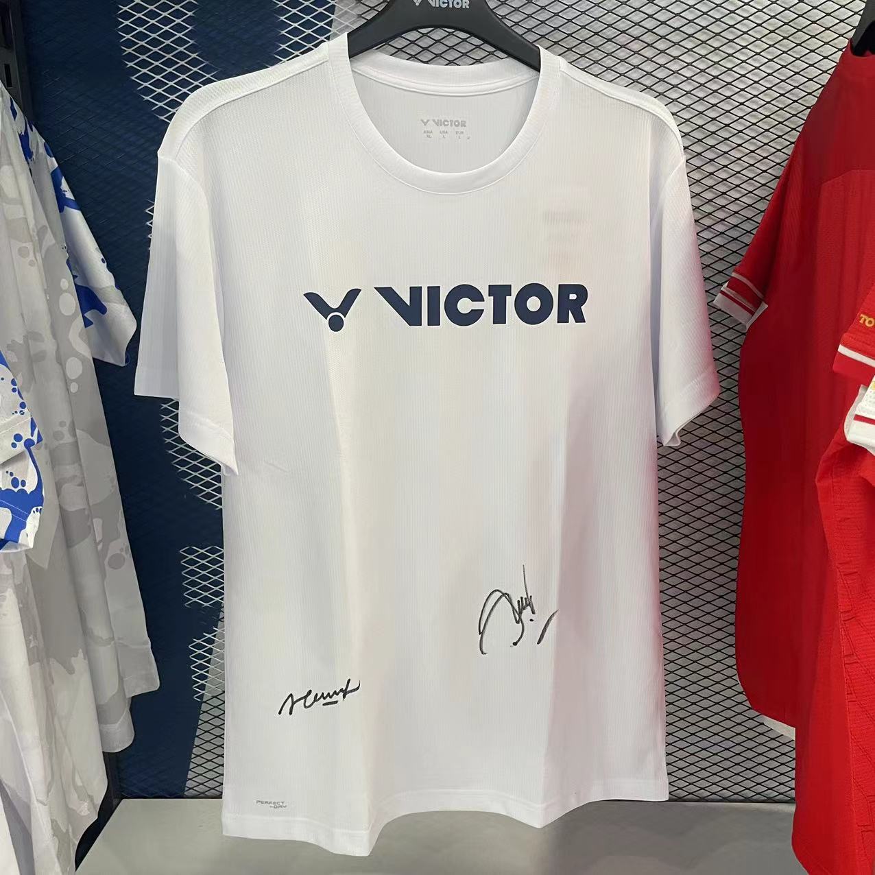 VICTOR/威克多胜利羽毛球服亨德拉阿山亲笔签名款速干T恤