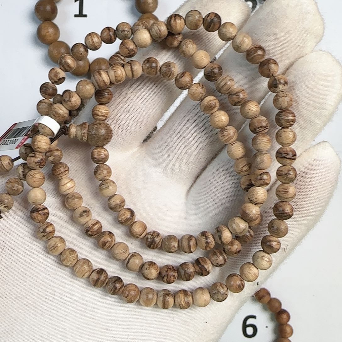 沉香手串05达拉干虎斑纹沉香手串