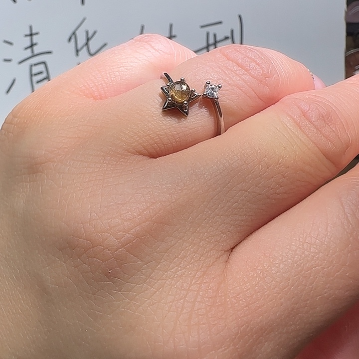 银S925镶嵌水晶戒指