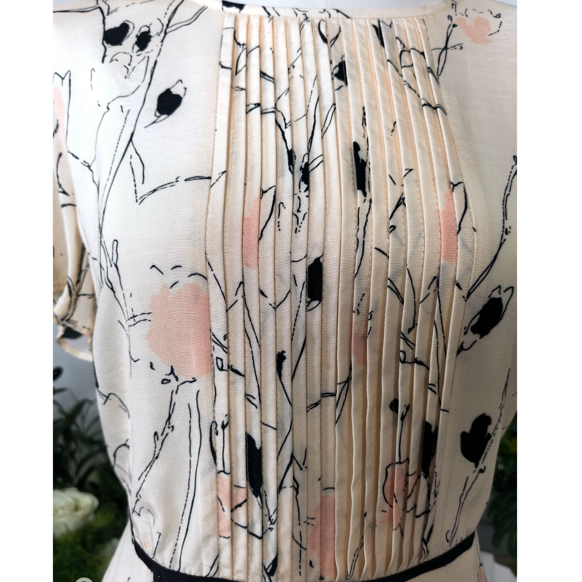 <溪溪>套头印花夏季收腰裙连衣裙长袖显瘦可露丽风EYJX06905-7