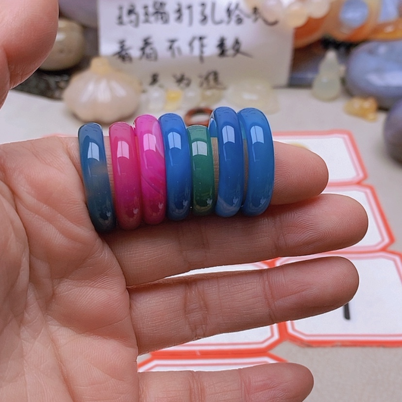 【闪购商品】未镶嵌玛瑙/玉髓珠宝半成品d****w