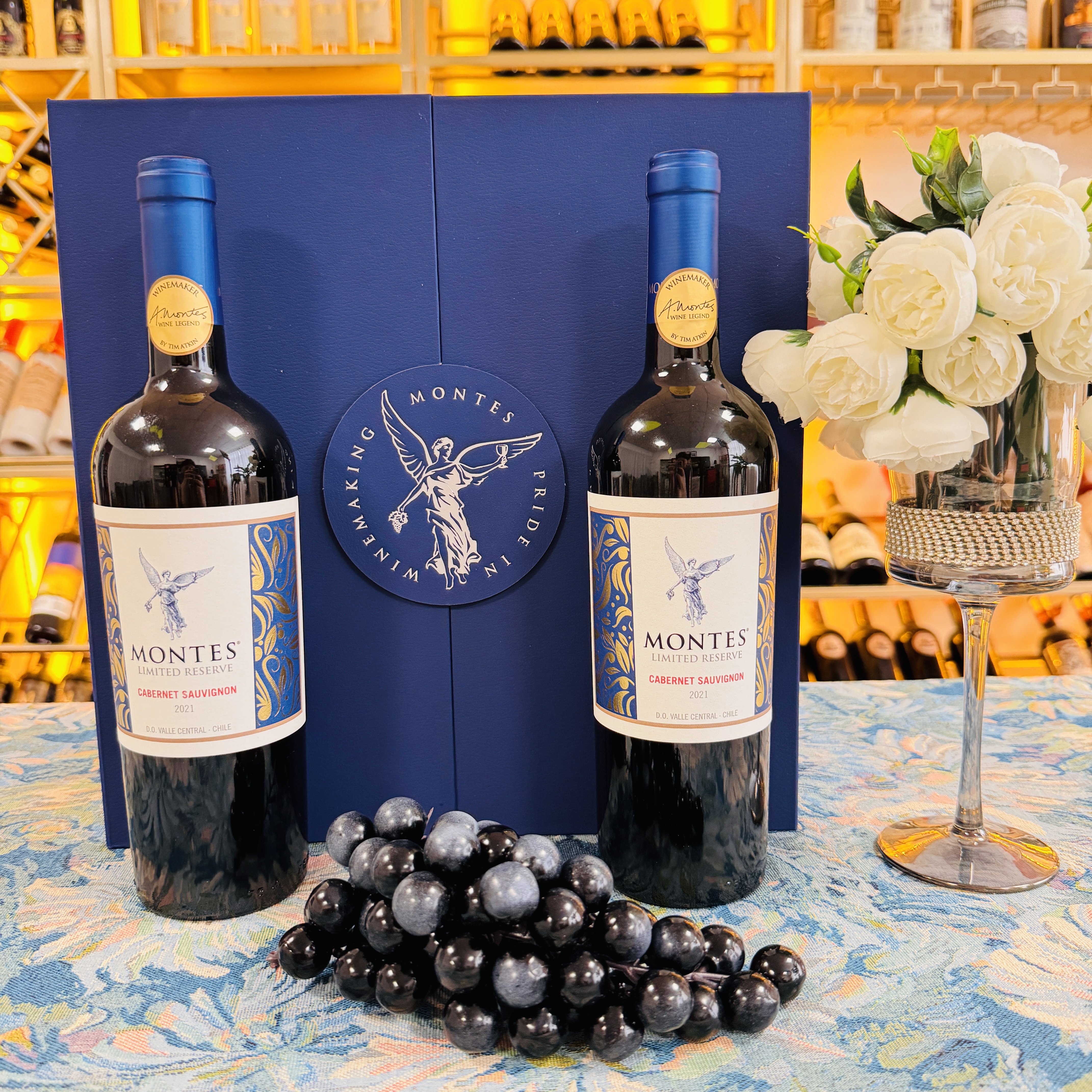 Montes/蒙特斯 天使限量版老藤14.5度干红葡萄酒750ml*2支礼盒装