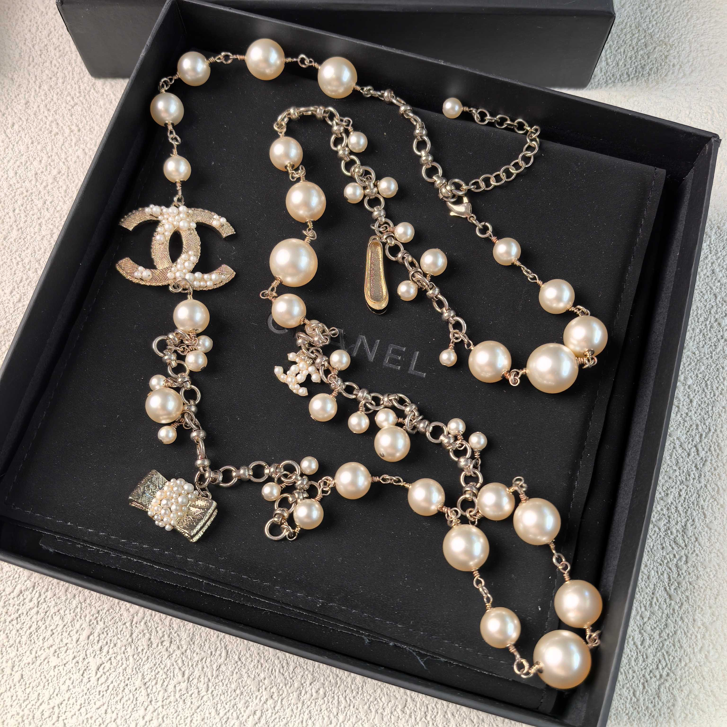 95新 Chanel/香奈儿 泡泡中古 Chanel高跟鞋蝴蝶结珍珠项链