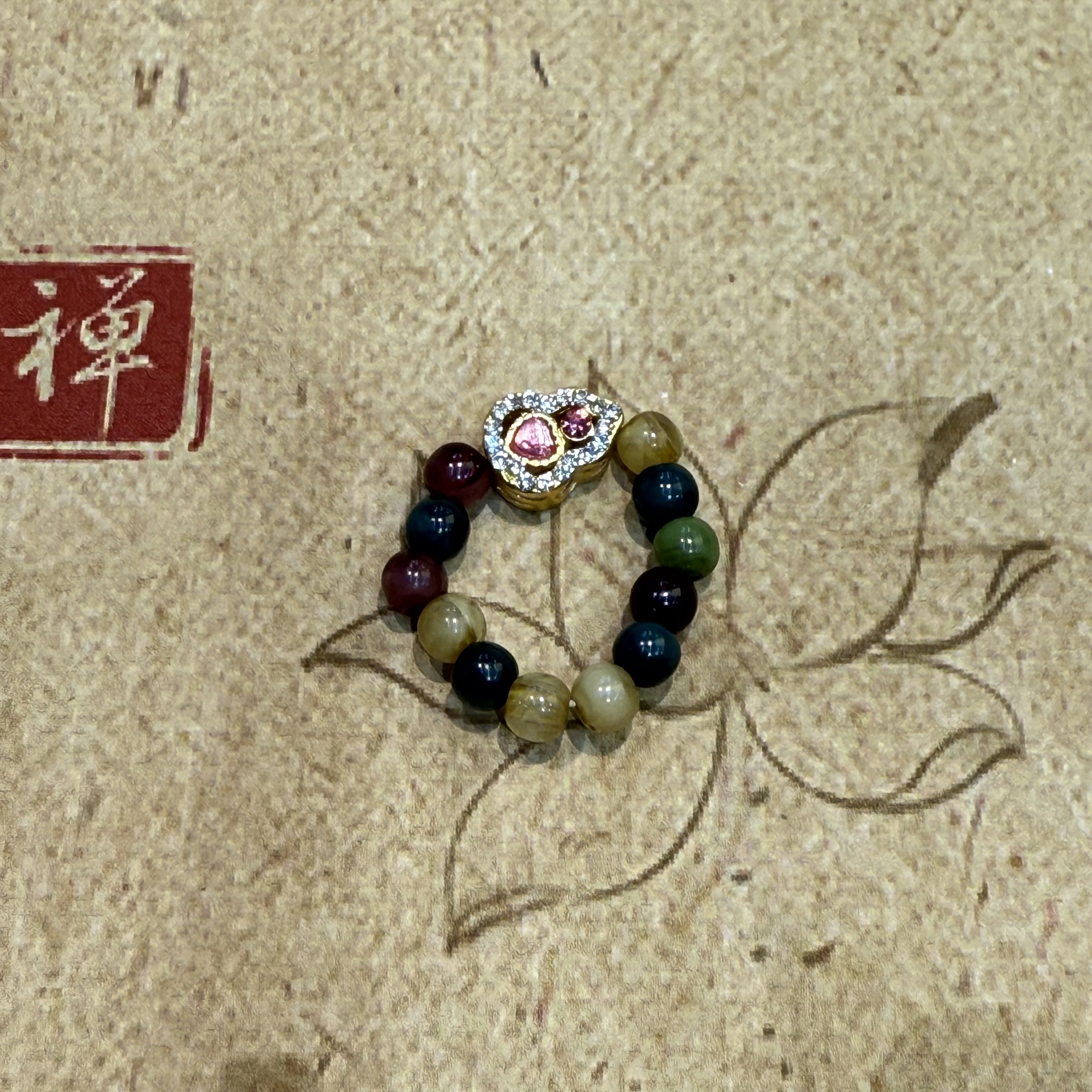 七贤珍玩文玩戒指[无礼盒]@@YS2185