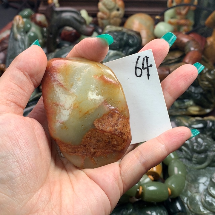 岫岩河磨玉（透闪石质玉）手把未镶嵌