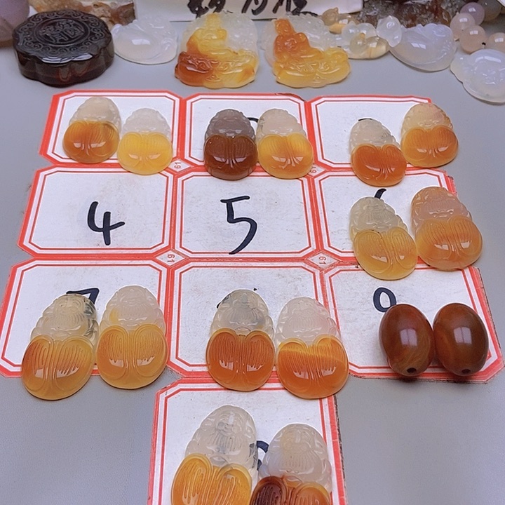 【闪购商品】未镶嵌玛瑙/玉髓珠宝半成品笑**生