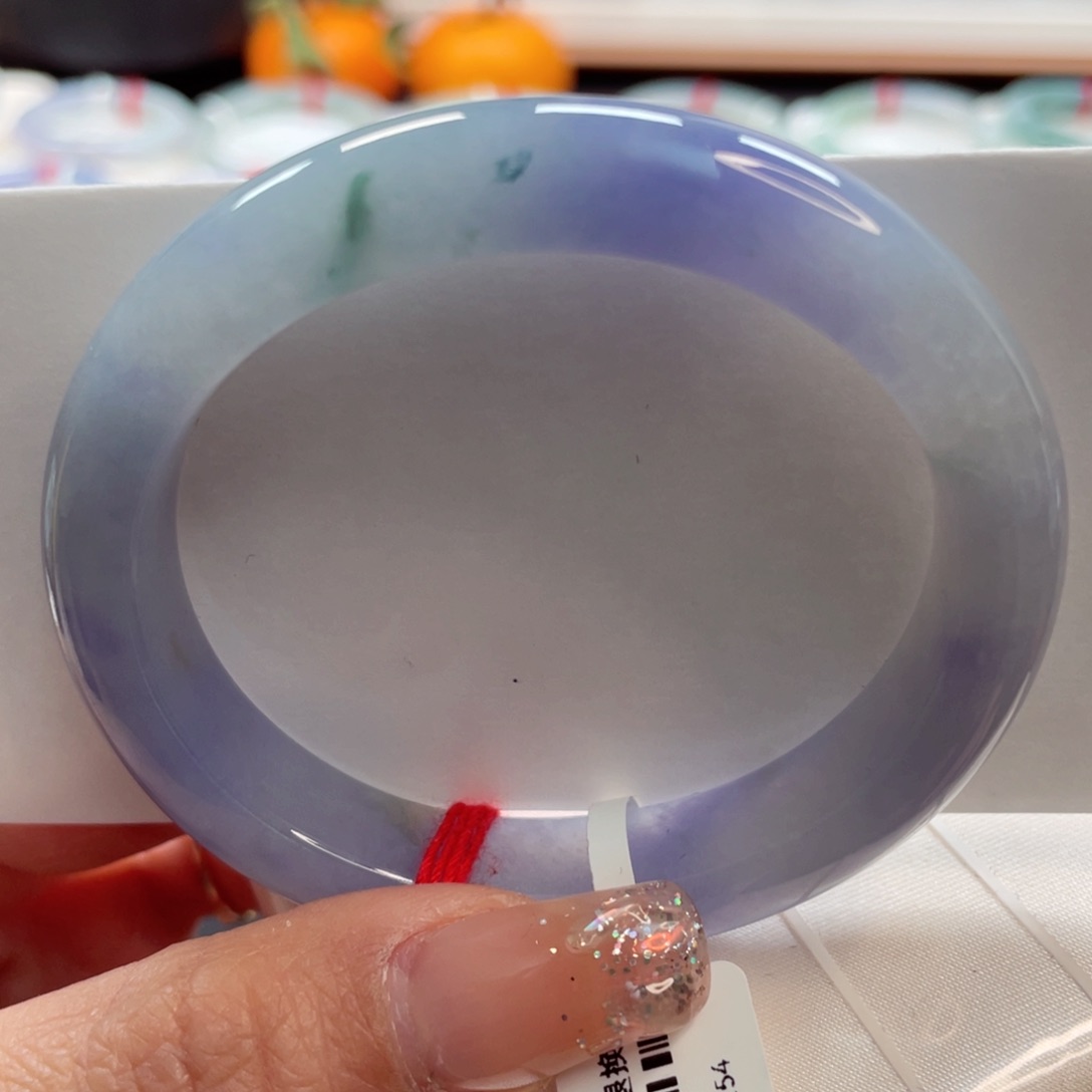 【闪购商品】翡翠手镯（贵妃镯）未镶嵌53贵妃浓紫莫奈花园17号