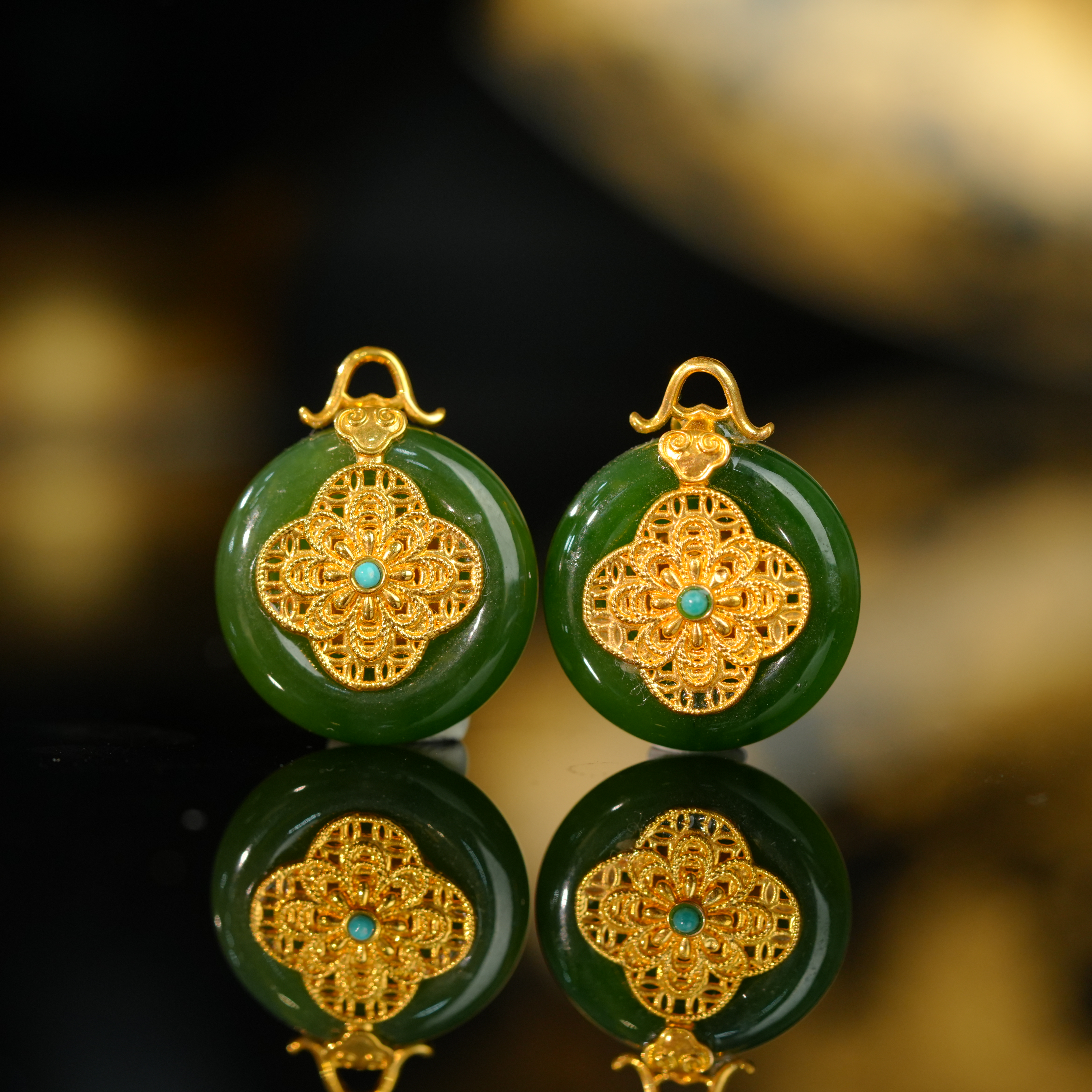 【初见甄选】18K金和田玉吊坠11-1CL117X764【多样性发一件】