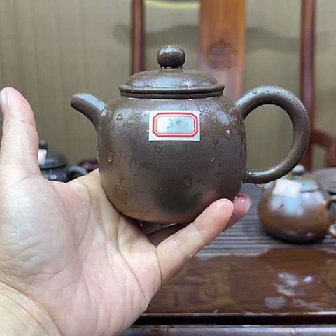 戬谷龙窑坭兴陶柴烧茶壶20