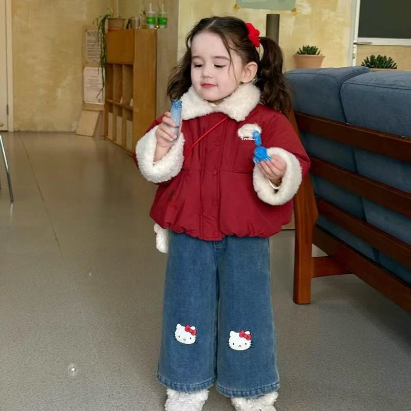 3号链接【301-388】温小然秋冬冬季小童童装女童加绒女童冬装外套