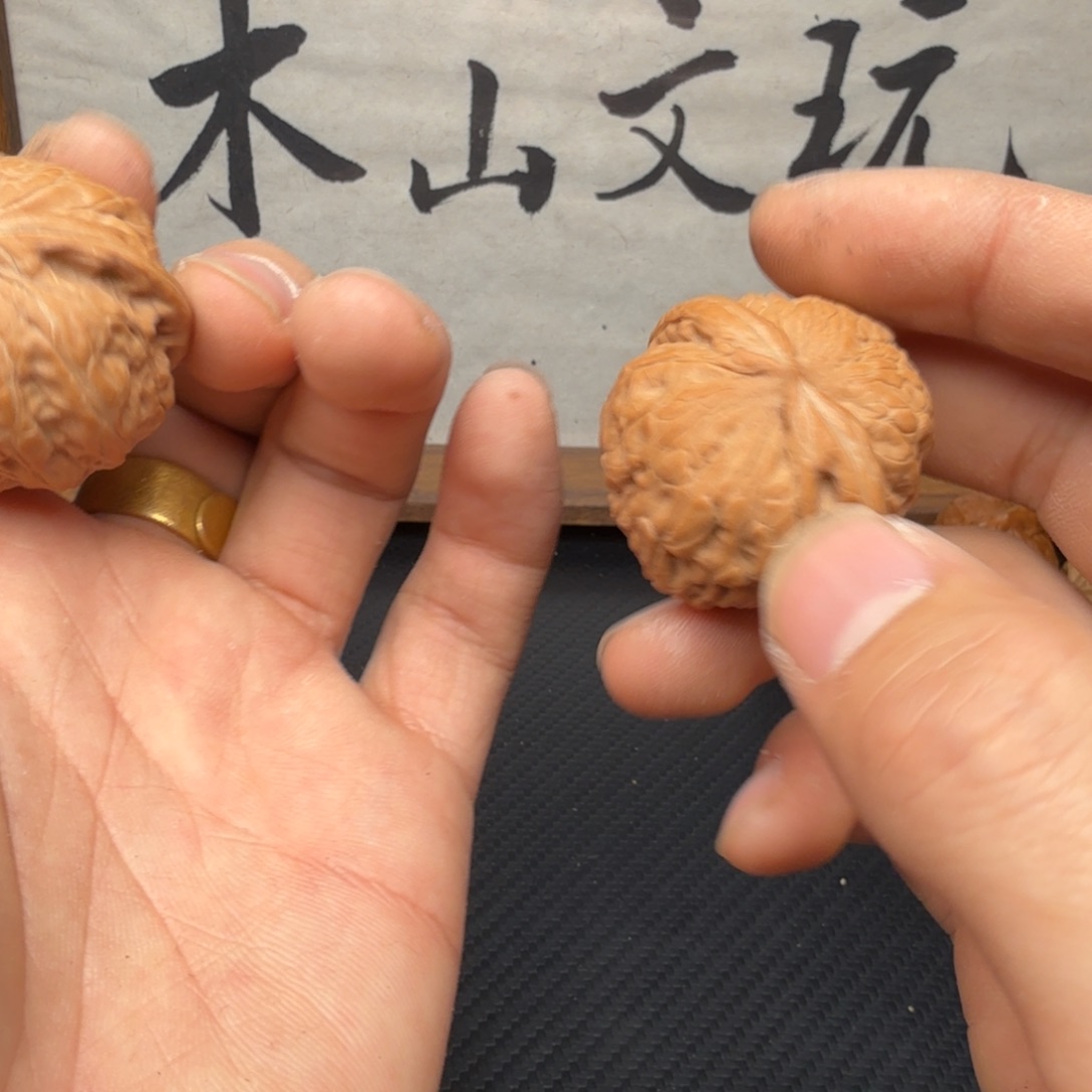 爱***我吊坠文玩核桃37乾隆磨150