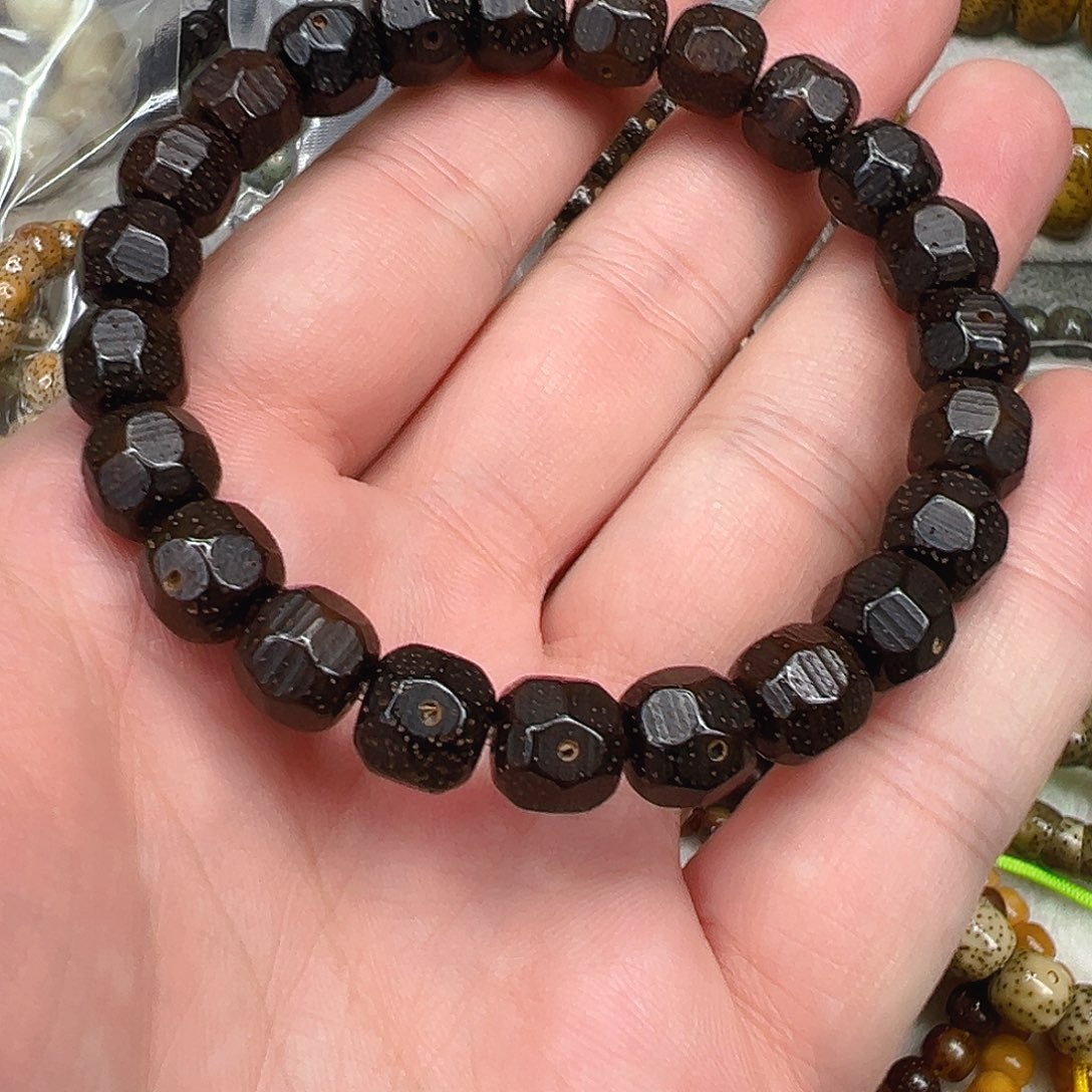 星月菩提手串39殿堂黑金玉华星月菩提单圈转面10