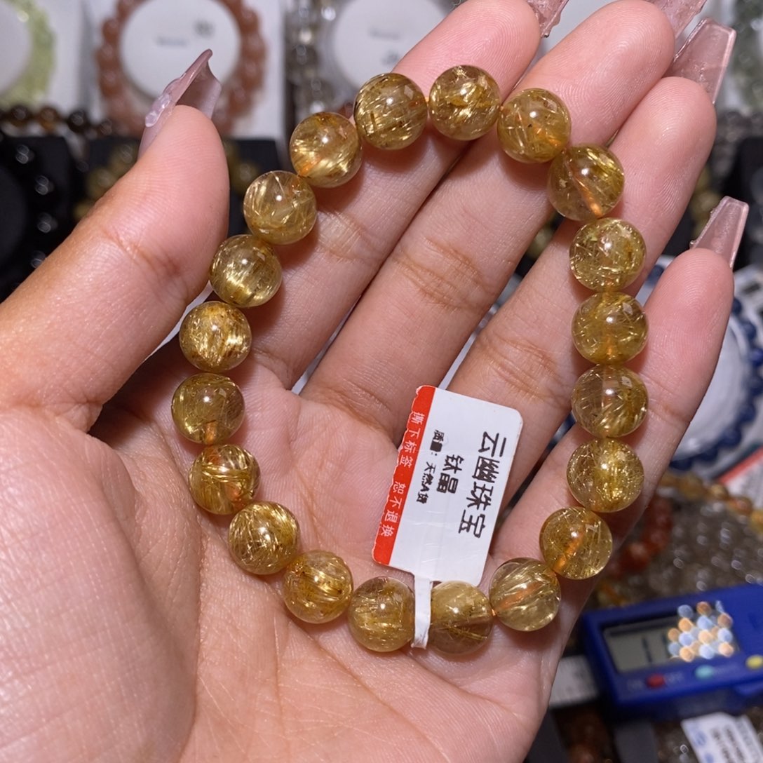 【闪购商品】发晶手链未镶嵌R****楊烟花钛晶9.8mm