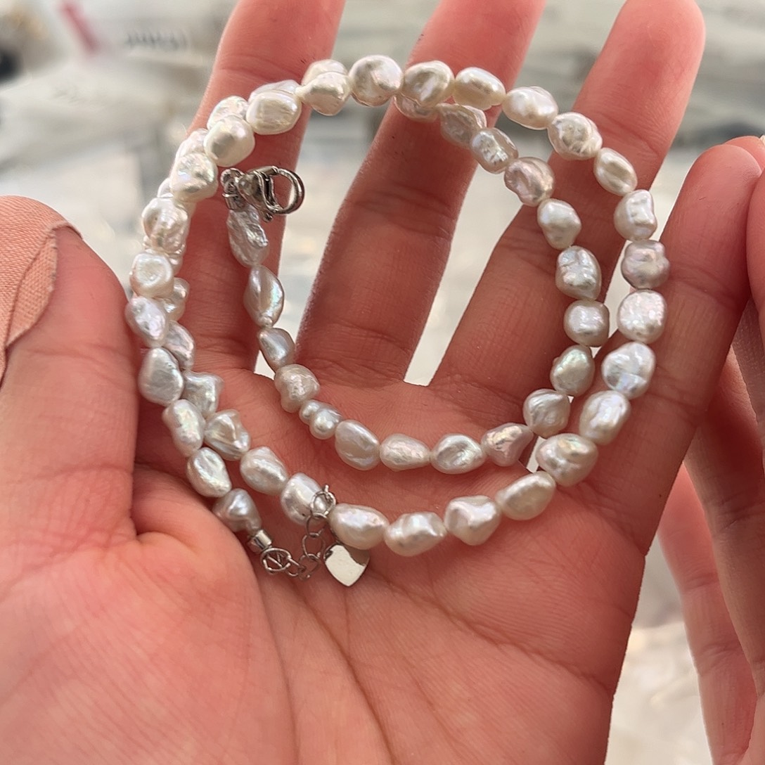 淡水珍珠颈饰合金