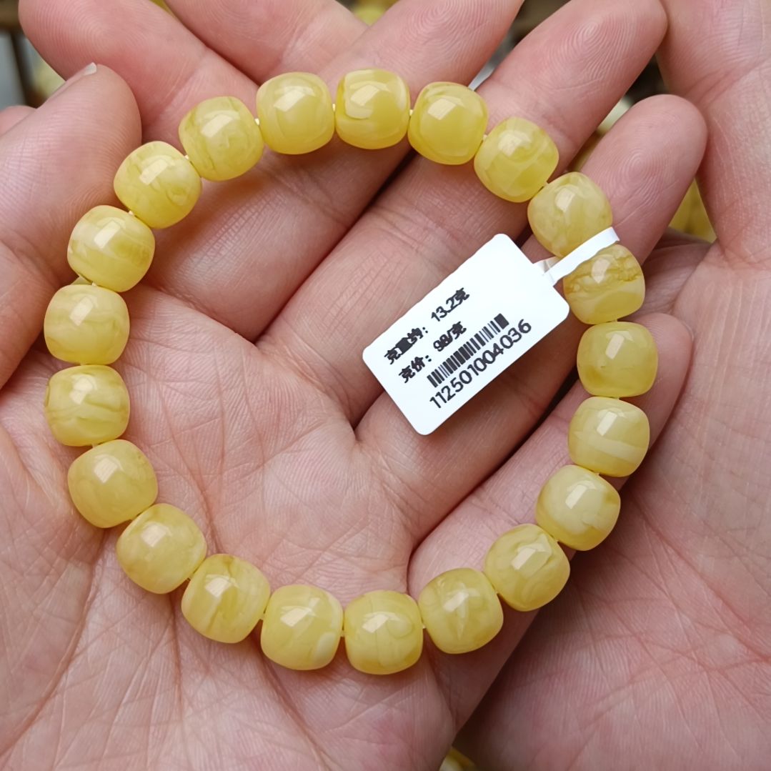 蜜蜡手链未镶嵌10老型