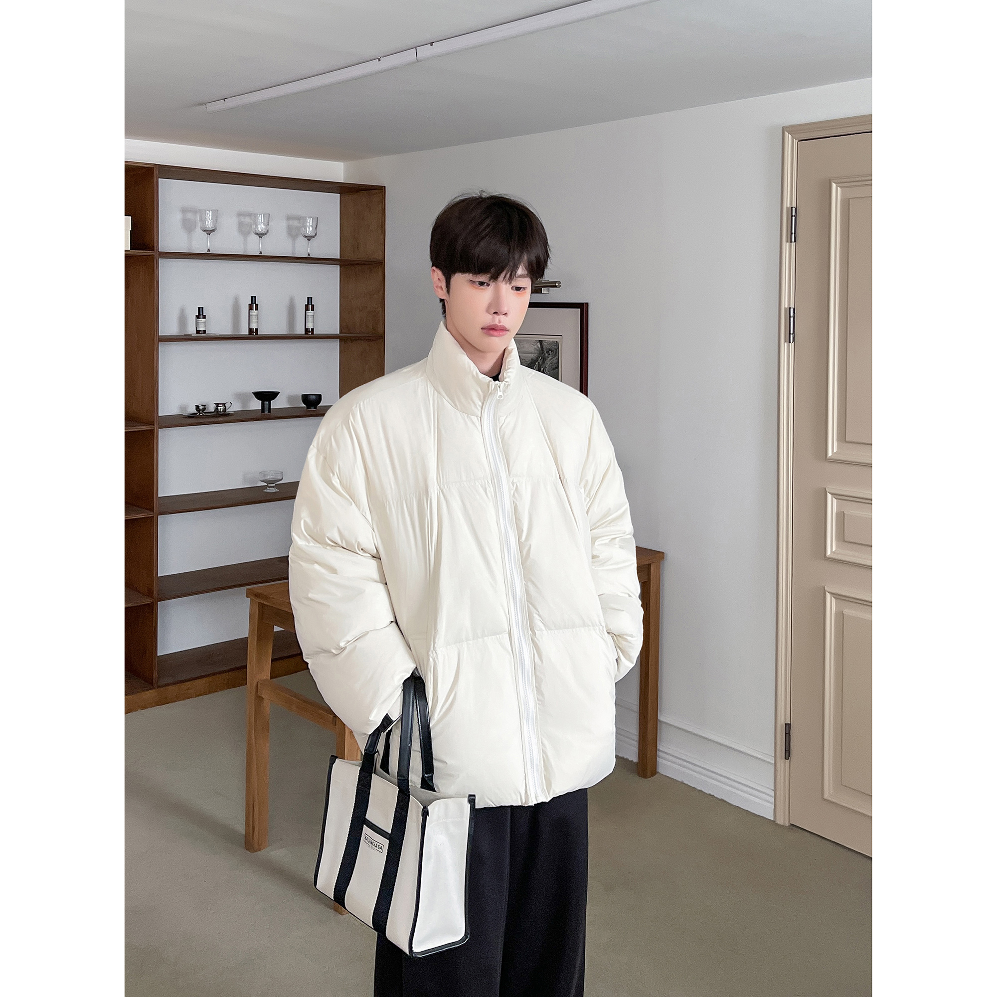 高林凡 少不了的滑雪羽绒服纯色简约鸭鸭绒男友风羽绒服